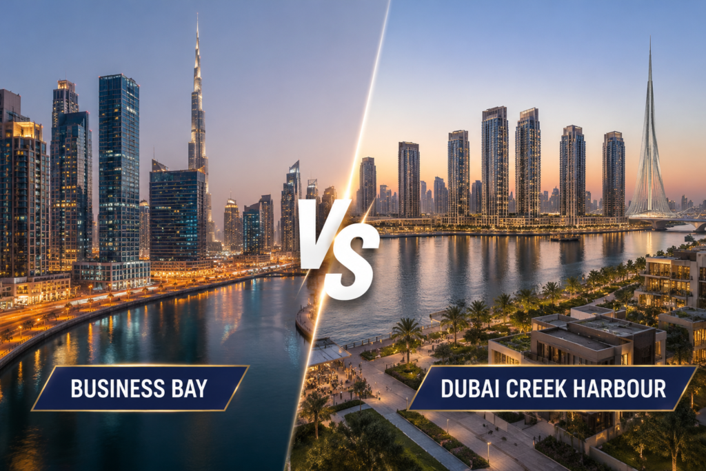 Business Bay vs Dubai Creek Harbour The Complete Winner for Rental Income or Capital Growth (2026)